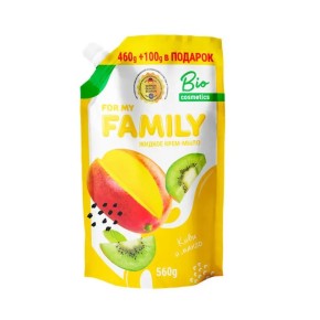 Жидкое крем-мыло Family Киви и манго 560г (дойпак)