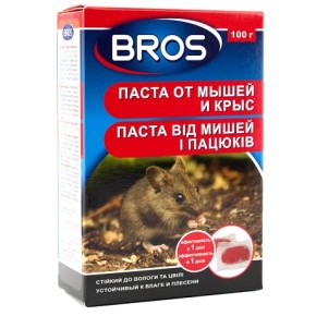 Bros Родентицидний засіб Паста від мишей і пацюків 100г