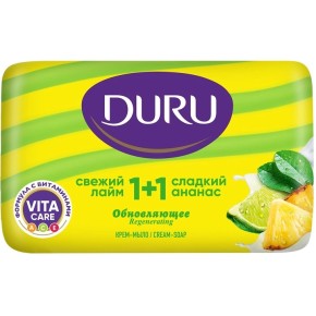 Туалетное мыло Duru 1+1 лайм и сладкий ананас 80 г