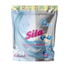 Капсули для прання Sila Sensitive 12 шт 276 г