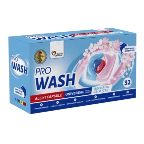 Капсули для прання ProWASH Весняна свіжість 32 штуки