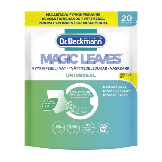 Серветки для прання універсальні Dr. Beckmann Magic Leaves 20 штук