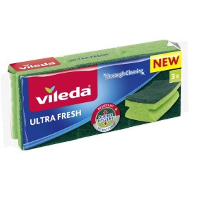 Губки кухонные Vileda Ultrafresh антибактериальные 3 штуки