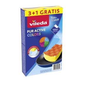 Губки кухонные Vileda Pur Active Color 4 штуки