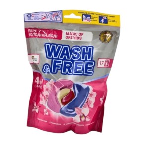 Капсули для прання Wash & Free Магія орхідей 17 штук