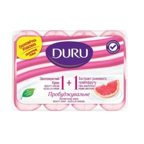 Мыло туалетное Duru 1+1 Грейпфрут с увлажняющим кремом 4х80 г
