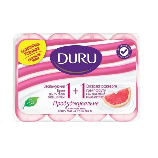 Мыло туалетное Duru 1+1 Грейпфрут с увлажняющим кремом 4х80 г