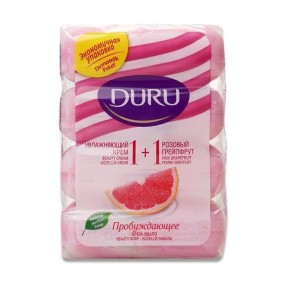 Мыло Duru 1+1 Увлажняющий крем и Розовый Грейпфрут 4х80г