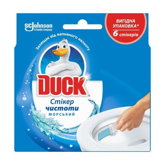 Стікер чистоти для унітазу Duck Морський 10 г 6 штук