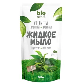 Рідке мило Bio Naturell Зелений чай 500 мл дой-пак