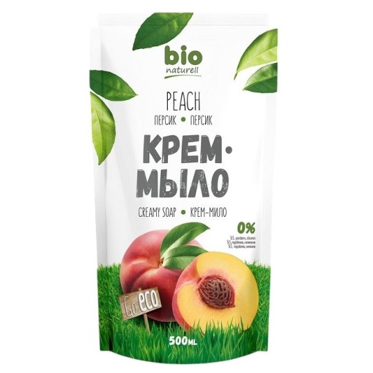 Рідке крем-мило Bio Naturell Персик 500 мл дой-пак