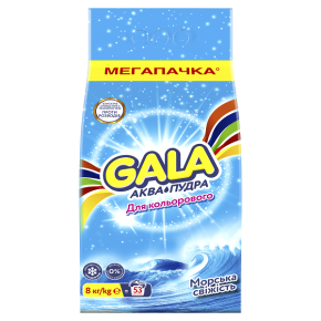 Стиральный порошок Gala Автомат Аква-Пудра Морская свежесть для цветных вещей 8 кг