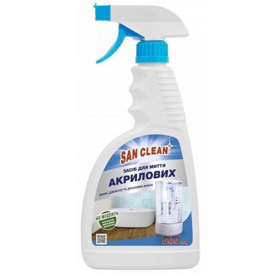 Універсальний засіб San Clean для миття акрилових ванн 500 мл