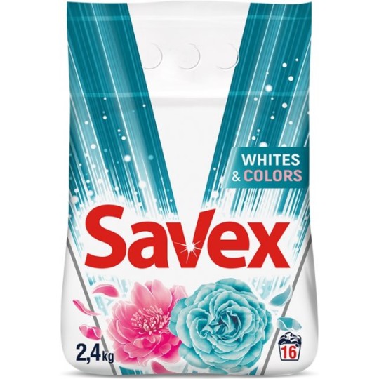 Пральний порошок Savex Parfum Lock Автомат Wites&Colors  2,4 кг