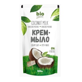 Рідке крем-мило Bio Naturell Кокосове молоко 500 мл дой-пак