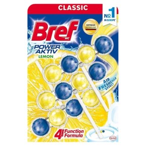 Туалетний блок Bref Сила-Актив Лимон 3х50 г