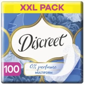 Ежедневные прокладки Discreet 0% Perfume Multiform 100штук