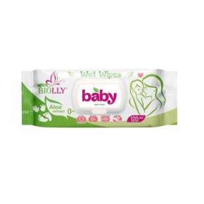 Вологі серветки Biolly Baby 120 штук