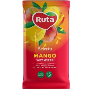 Вологі серветки Ruta Selecta Mango 15 штук