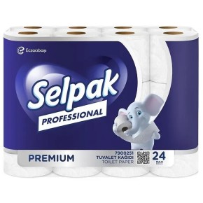 Туалетний папір Selpak Professional Premium тришаровий 24 рулони