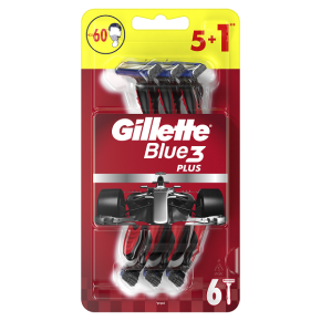 Бритви одноразовi Gillette Blue 3 Red 5+1шт