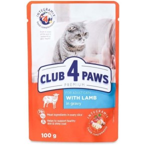 Корм сухий Клуб 4 лапи Premium для дорослих котів Ягня в соусі 100 г