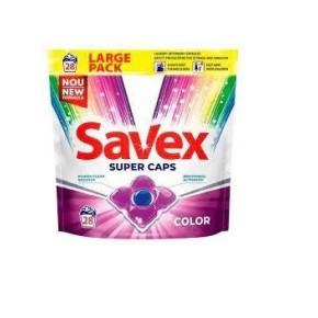 Капсулы для стирки Savex super caps color 28 штук