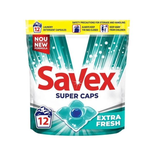 Капсулы для стирки Savex Super Caps Extra Fresh 12 штук