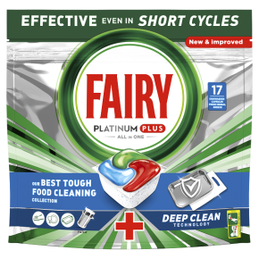 Таблетки для посудомоечных машин Fairy Platinum Plus Все в 1 Свежий травяной бриз 17 штук
