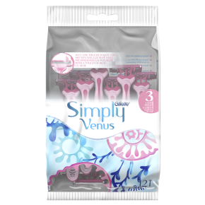 Бритви одноразіві Gillette Simply Venus 3 для жінок 12 штук