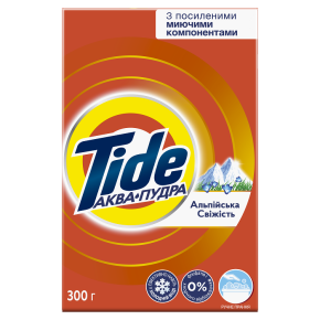 Пральний порошок Tide Аква-Пудра Альпійська свіжість для ручного прання 300 г
