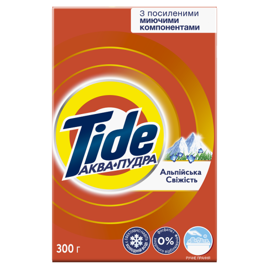 Стиральный порошок Tide Аква-Пудра Альпийская свежесть для ручной стирки 300 г