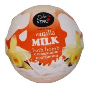 Бомбочка для ванни Dolce Vero Vanilla Milk помаранчева 75 г