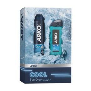 Подарунковий набір ARKO Men Cool піна для гоління 200 мл + гель для душу 2в1 260 мл