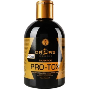 Шампунь з кератином, колагеном та гіалуроновою кислотою DALLAS HAIR PRO-TOX ,1л
