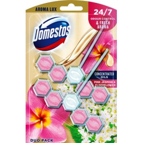 Domestos Блок для очистки унитаза 2х55г Арома люкс свежесть розов. жасм. и цвет. бузины