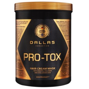 Крем-маска для волос с кератином, коллагеном и гиалуроновой кислотой DALLAS HAIR PRO-TOX, 1л