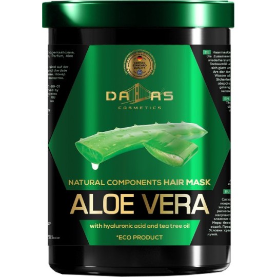 Маска для волосся "Dalas" з гіалуроновою кислотою, натуральним соком алое та маслом чайного дерева 1л