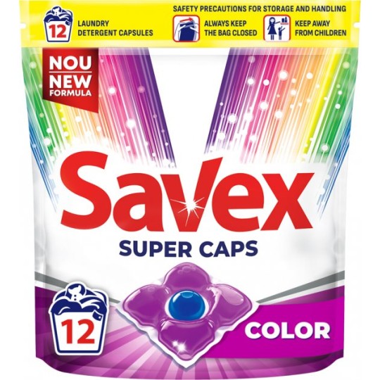 Savex капсули для прання super caps Сolor 12 шт