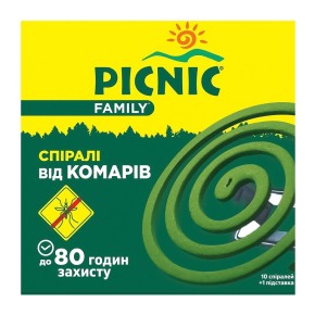 Спіраль від комарів Picnic Family 10 штук