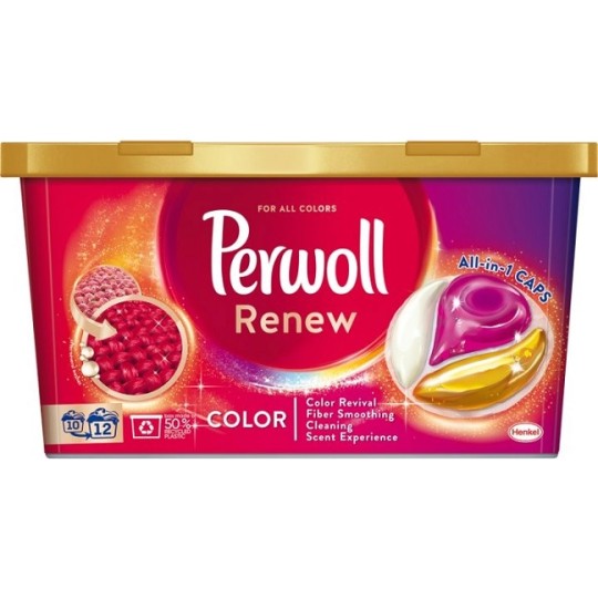 Капсулы для стирки Perwoll 12 штук Для цветных вещей