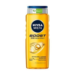 Гель для душа NIVEA MEN Boost 3 в 1 для тела, лица и волос 250 мл