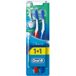 Зубна щітка Oral-B 3D White Свіжість 40 cередня 2шт