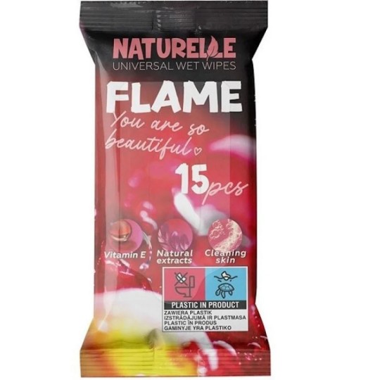 Вологі серветки Naturelle Flame 15 штук