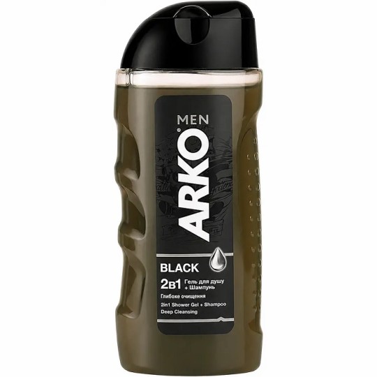 Гель для душу Arko men 2в1 Black 260 мл