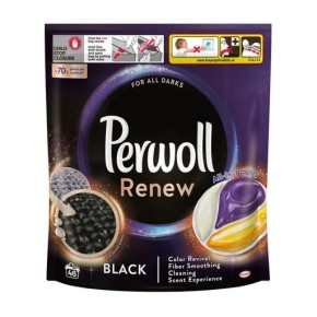 Капсулы для стирки Perwoll Renew Black для темных и черных вещей 46 штук