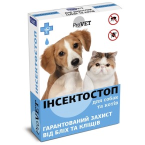 Капли ProVET ИНСЕКТОСТОП для кошек и собак 6 пипеток по 0,8 мл (инсектоакарицид) PR020026