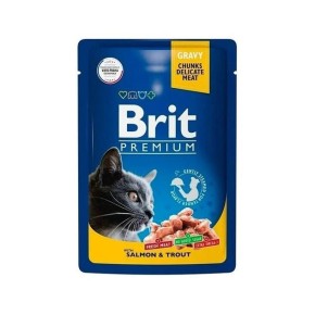 Корм Brit Premium Cat с лососем и форелью 100 г