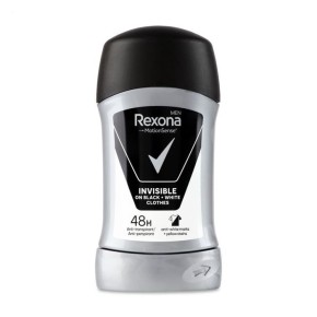 Твердий дзодорант Rexona Men Невидимий на чорному та білому одязі 50 г