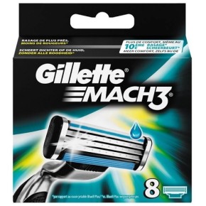 Сменные кассеты для бритья Gillette Mach3 8 штук